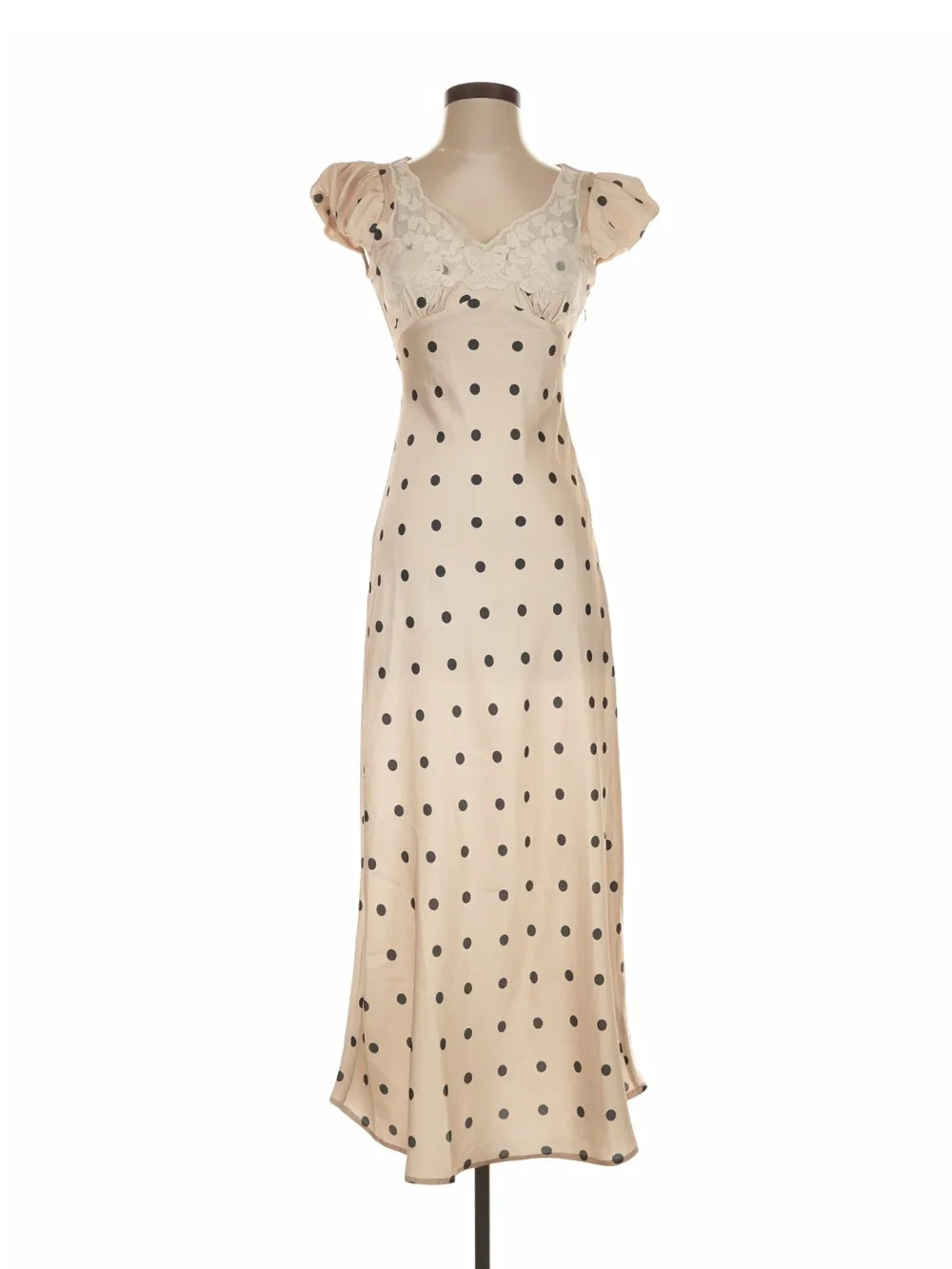 Commense Lace Trim Polka Dot Dress - Size XS - Picture 8 of 14